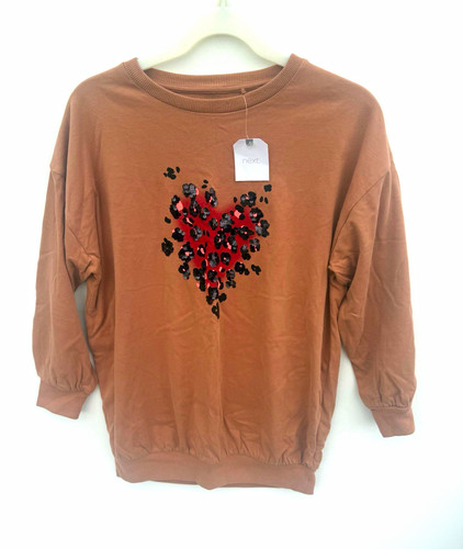 Next girls brown sequin heart - girls,