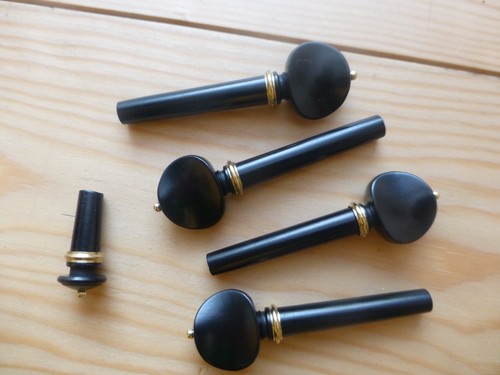 Ebony violin pegs and end - pegs, pin