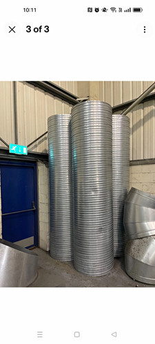 Spiral round silver metal - metal, hvac