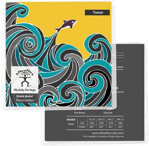 Anuenue ukulele strings - strings, black