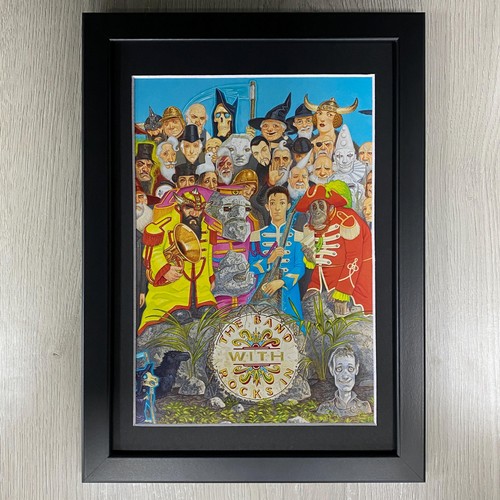 Framed the band with rocks - band, in