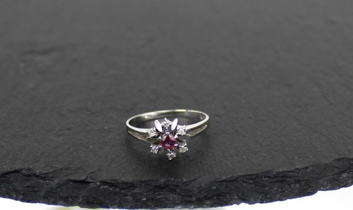 Ruby brilliant gold ring 585 - brilliant, ring,