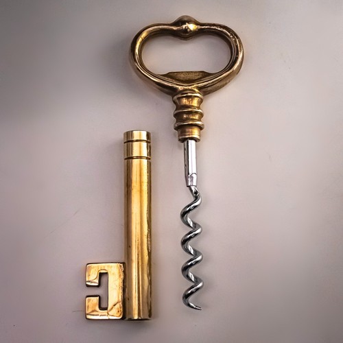 Vintage brass key travel - brass,