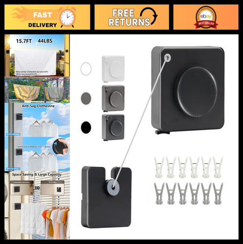 7ft retractable clothesline - 15.7ft,