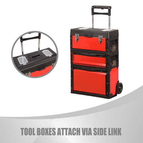 Red tool box tier stackable - 3-tier,