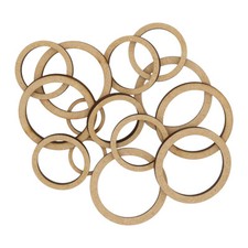 Wooden hollow circle hoop mdf - circle,