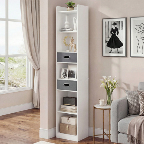 Tier narrow bookcase - 5-tier,