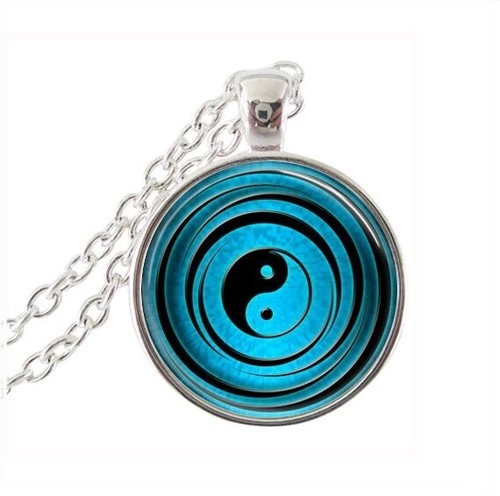 Blue yin ying - yang, symbol