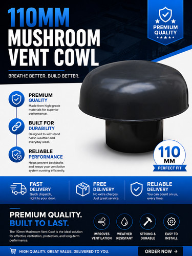Black mushroom vent - vent,