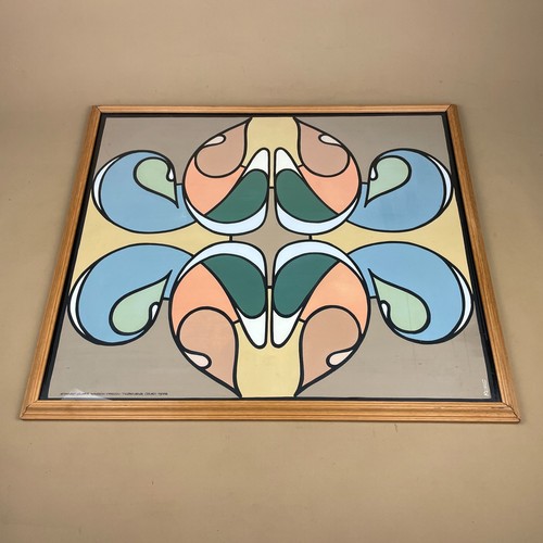 Framed picture geometric - framed,
