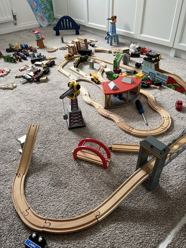 Wooden train set inc trains - set,