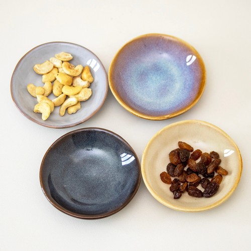 Reactive glaze snack dishes - reactive,