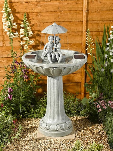 Solar water feature umbrella - water,