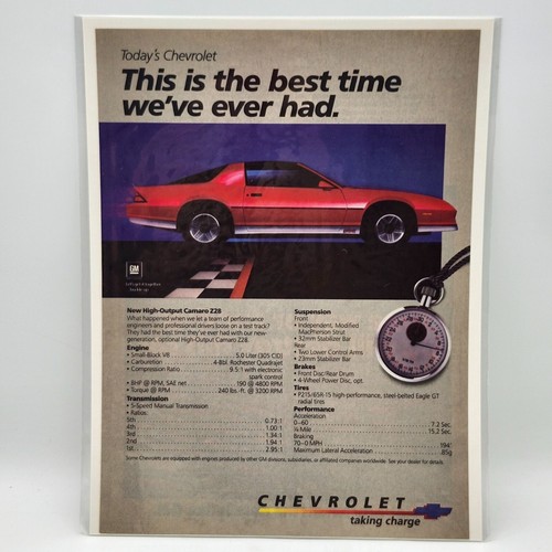 Todays chevrolet taking - taking, charge