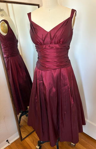 Bill levkoff burgundy taffeta - levkoff,