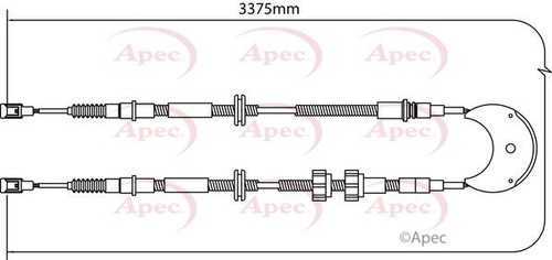 Apec rear brake cable for - apec,
