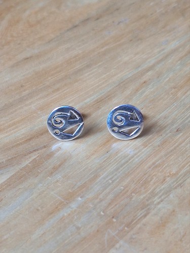 Sterling silver vintage - , button