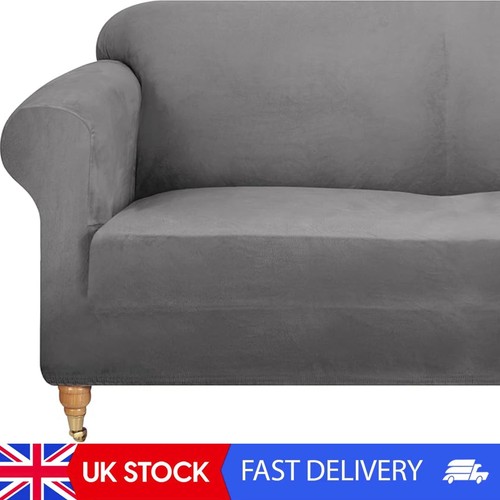Velvet stretch thick sofa - velvet,