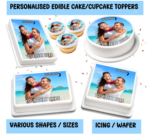 Edible cake topper with - ,