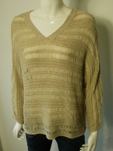 Sandy beige open loose weave - beige,