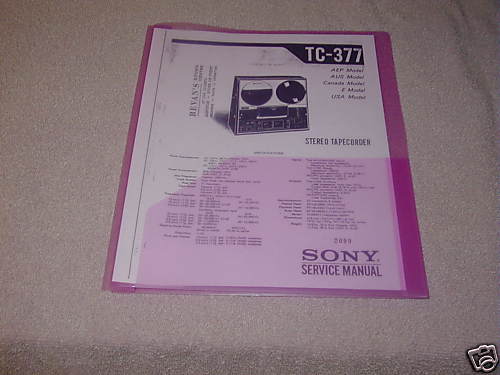 Sony 377 reelto reel - sony,