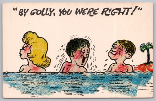 Vintage comic postcard - vintage,
