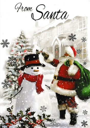 From santa cards father - from,