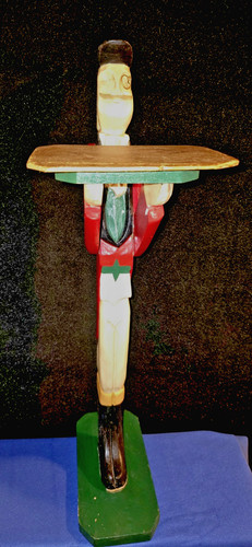 Vtg equestrian folk art - equestrian, wooden