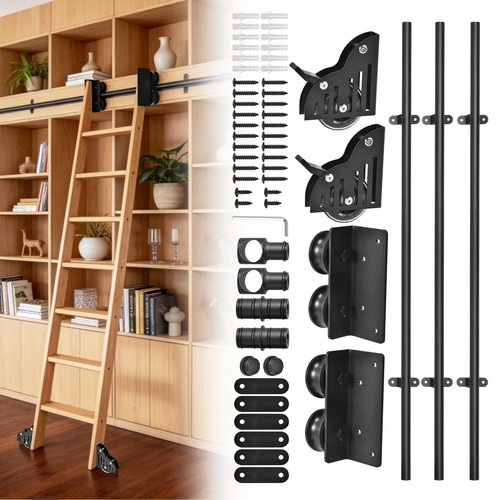 Rolling library sliding ladder - rolling,