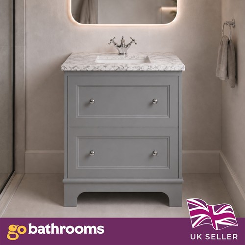 Grey bathroom vanity unit - grey,