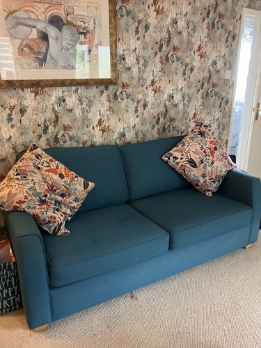 Blue seater fabric - blue, sofa