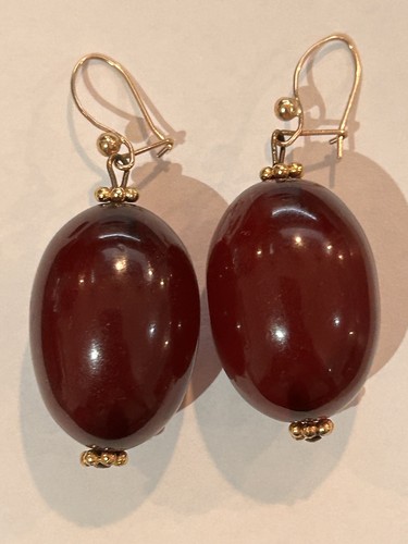 Vintage cherry amber bakelite - cherry,