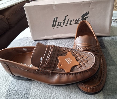 Fire mens brown leather - ,