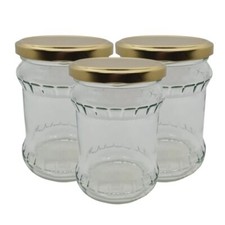 Glass jar 500ml with gold - 500ml,