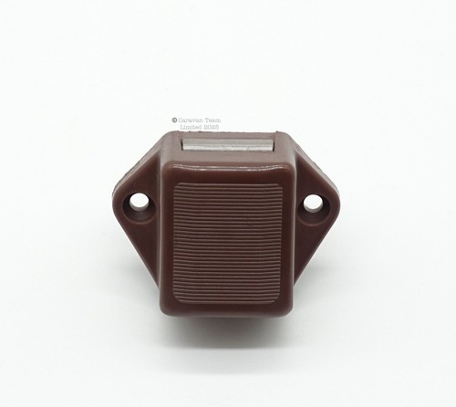 Mini brown push lock - brown,