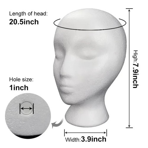 Female foam mannequin head - female,