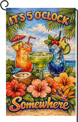 Summer beach garden flag 12x18 - beach,