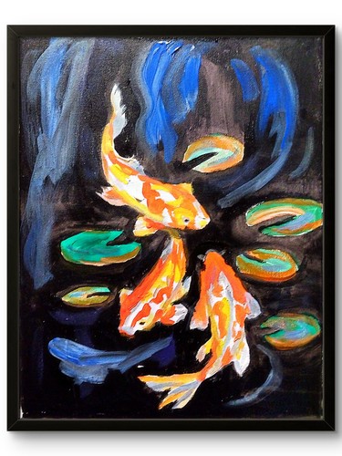 Koi lilly pads bold modern - lilly,