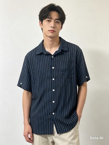 Men black pinstripe camp - men’s,