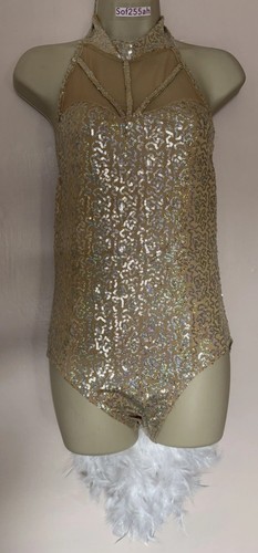 Sequin with mesh - , feather