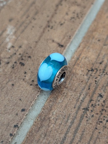 Pandora blue heart murano - blue,