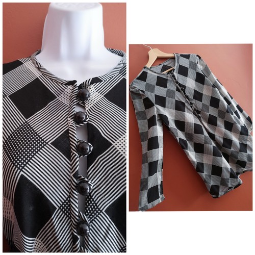 Vintage 60s 70s black white