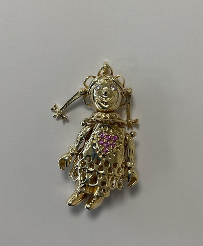 9ct gold ragdoll - 9ct, pendant