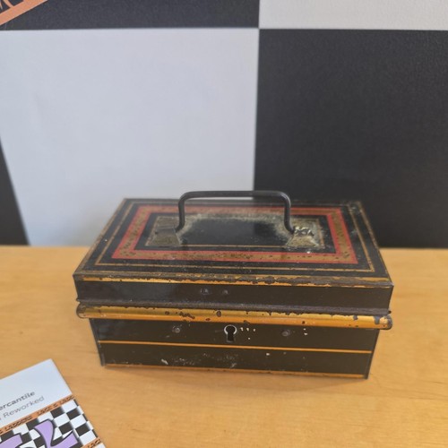 Antique cash box metal - box, no