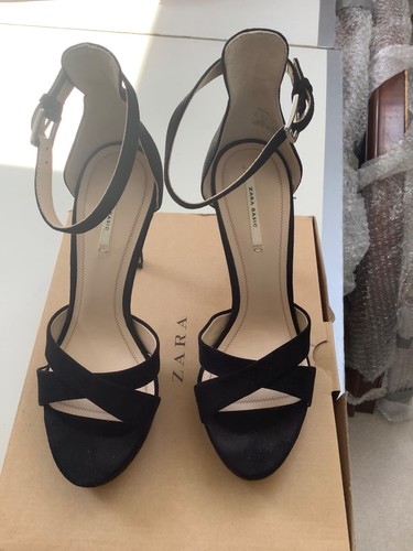 Zara black ankle strap - , sandal