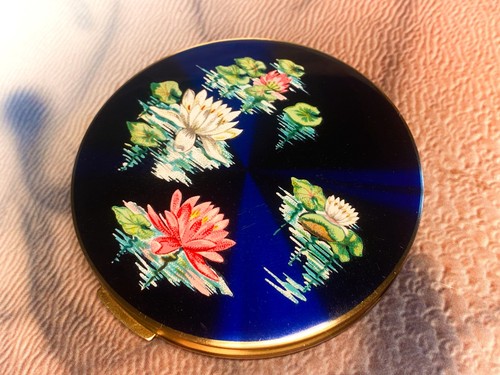 Lily pads metallic blue - lily,