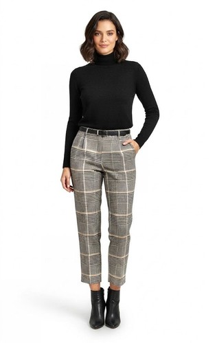Topshop plaid straight leg - plaid,