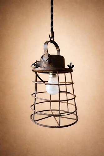 Antique style workshop lamp - antique,