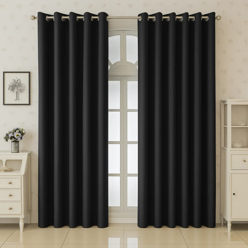 2pcs blackout curtains eyelet - 2pcs,