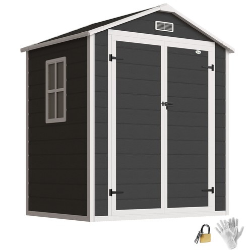 Outsunny garden shed 5 - garden, 6'x4.5'